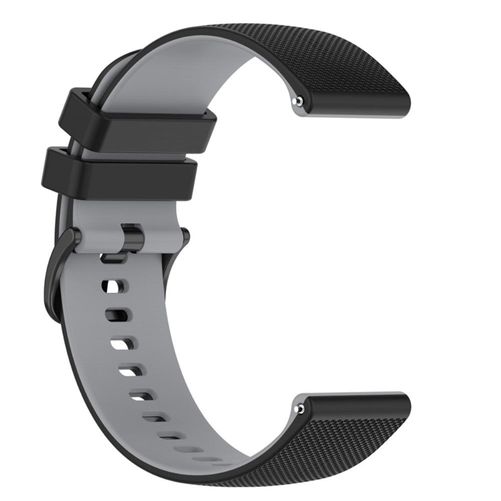 Smartwatch Silicone Strap (22mm) Grid - Black / Grey