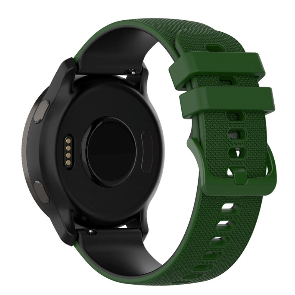 Smartwatch Silicone Strap (22mm) Grid - Green / Black