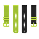 Smartwatch Silicone Strap (22mm) Grid - Lime Green / Black