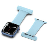 Apple Watch (38/40/SE/41/42mm) Silicone Nursing Watch Strap - Blue