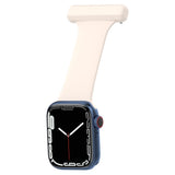 Apple Watch (38/40/SE/41/42mm) Silicone Nursing Watch Strap - Beige / White