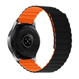 Smartwatch Reversible Strap 22mm Magnetic Silicone - Black / Orange