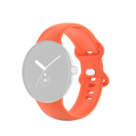 EIDERWOOD Google Pixel Watch 1 / 2 / 3 Silicone Smartwatch Strap - Orange