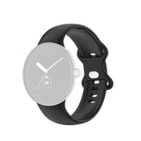 EIDERWOOD Google Pixel Watch 1 / 2 / 3 Silicone Smartwatch Strap - Black