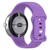 Google Pixel Watch 1 / 2 / 3 Silicone Smartwatch Strap - Purple