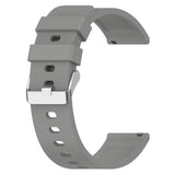 Universal Silicone Smartwatch Strap (20mm) w. Metal Buckle - Grey