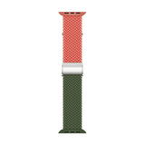 Apple Watch (38/40/SE/41/42mm) Two-tone Nylon Strap - Orange / Green