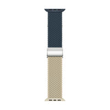 Apple Watch (38/40/SE/41/42mm) Two-tone Nylon Strap - Dark Blue / Beige