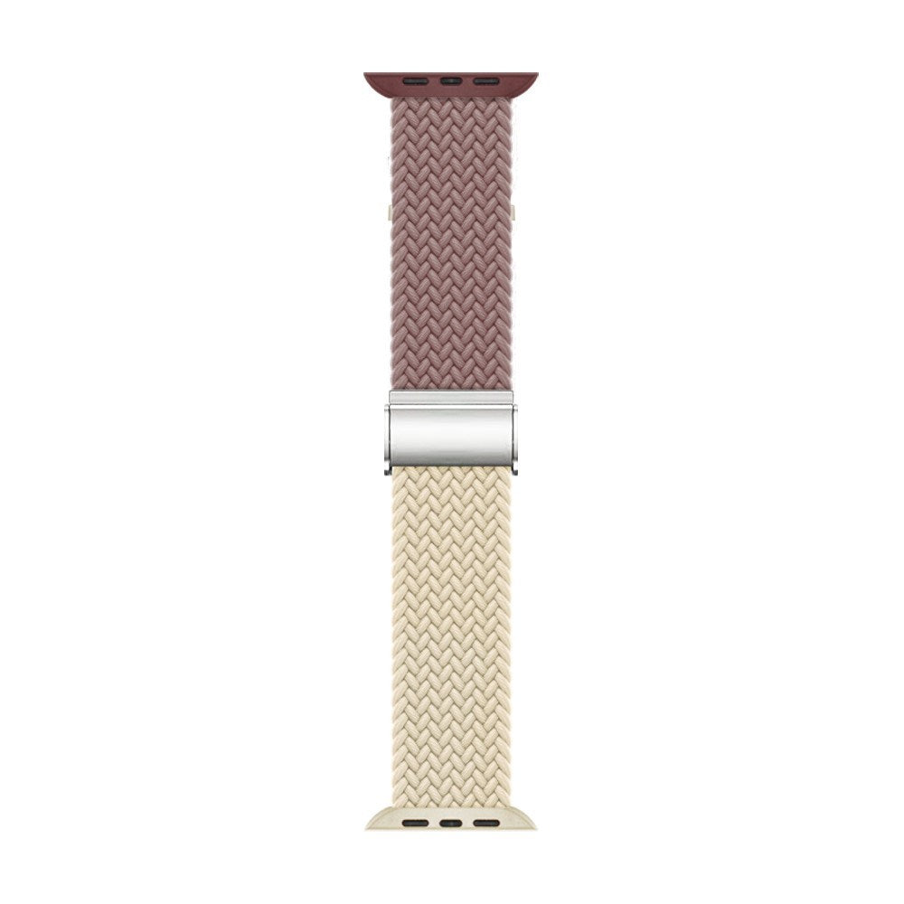 Apple Watch (38/40/SE/41/42mm) Two-tone Nylon Strap - Purple / Beige