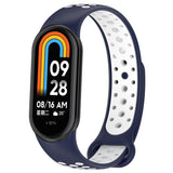 Xiaomi Smart Band 9 / 9 NFC / 8 / 8 NFC Silicone Watch Strap - Dark Blue / White