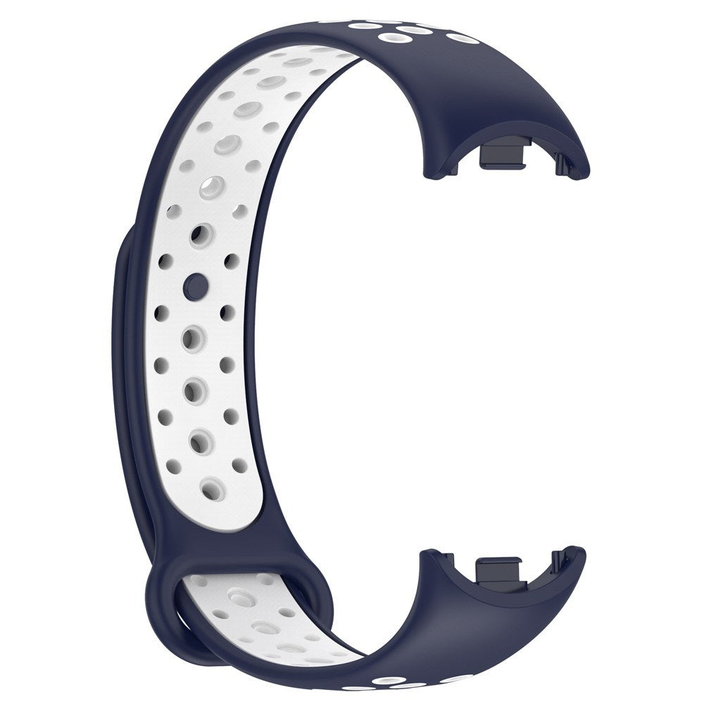 Xiaomi Smart Band 9 / 9 NFC / 8 / 8 NFC Silicone Watch Strap - Dark Blue / White
