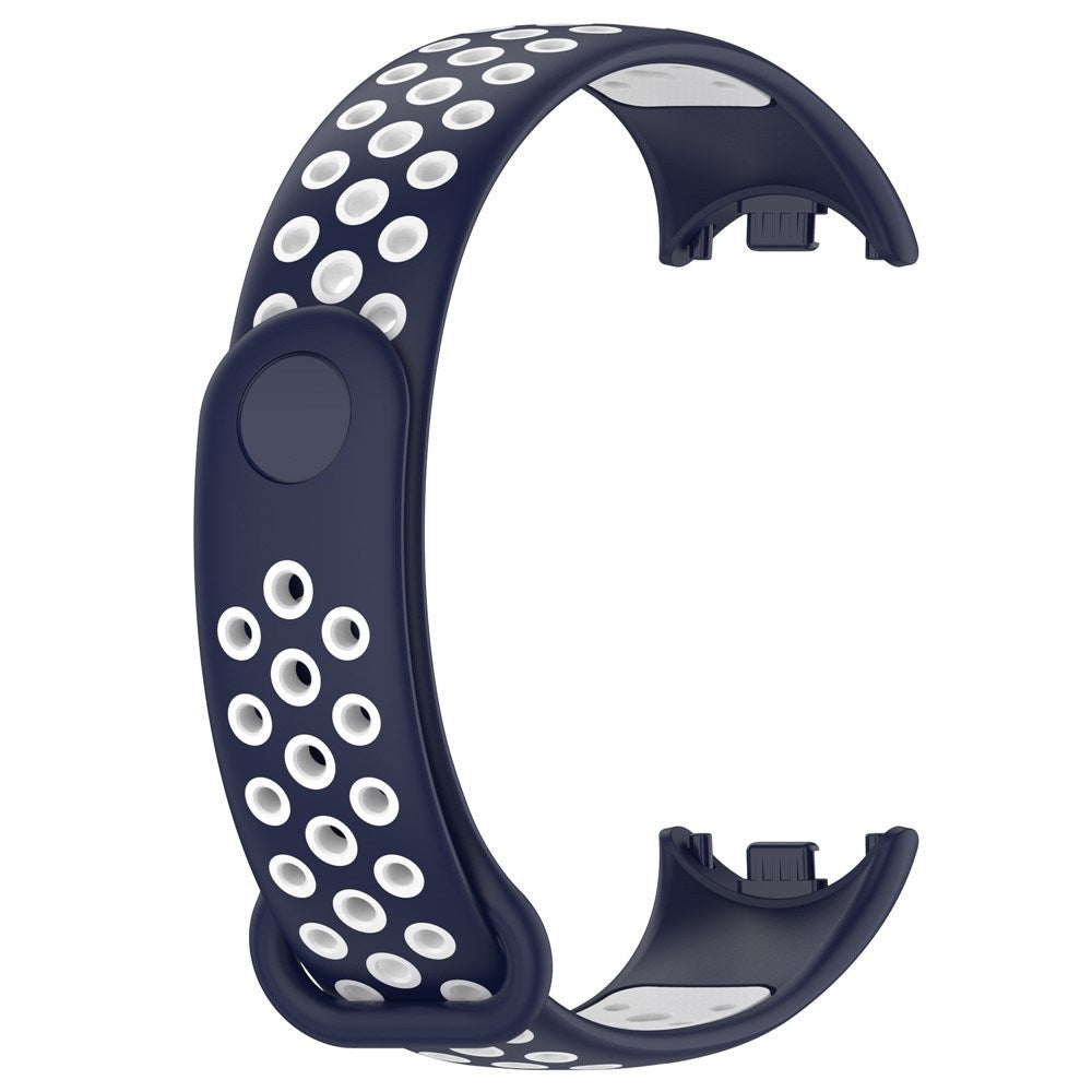 Xiaomi Smart Band 9 / 9 NFC / 8 / 8 NFC Silicone Watch Strap - Dark Blue / White