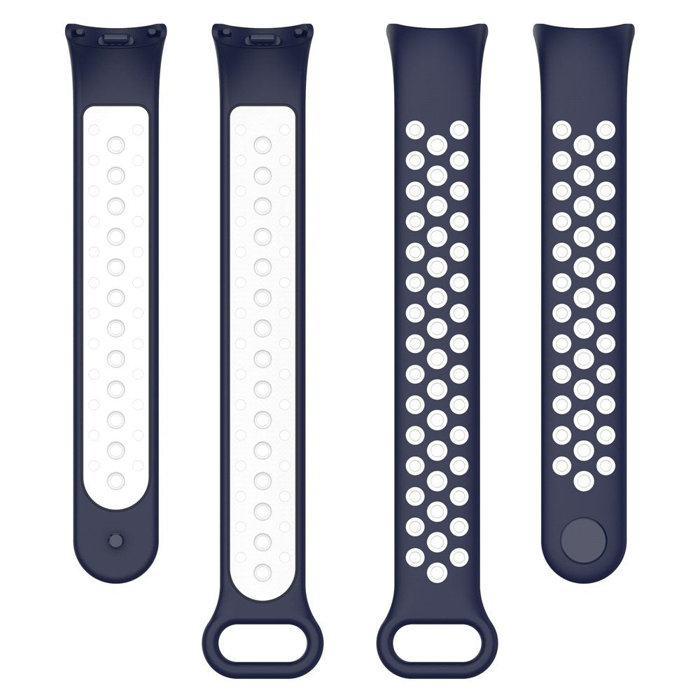 Xiaomi Smart Band 9 / 9 NFC / 8 / 8 NFC Silicone Watch Strap - Dark Blue / White