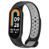 Xiaomi Smart Band 9 / 9 NFC / 8 / 8 NFC Silicone Watch Strap - Black / Grey