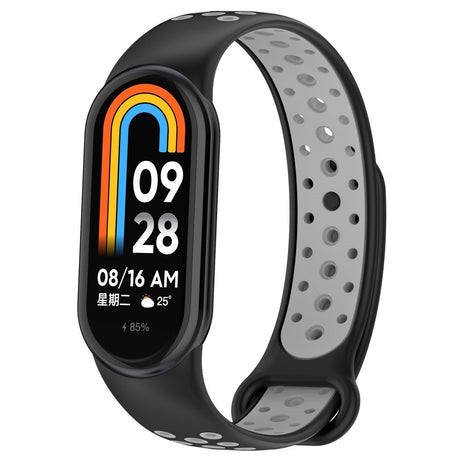 Xiaomi Smart Band 9 / 9 NFC / 8 / 8 NFC Silicone Watch Strap - Black / Grey