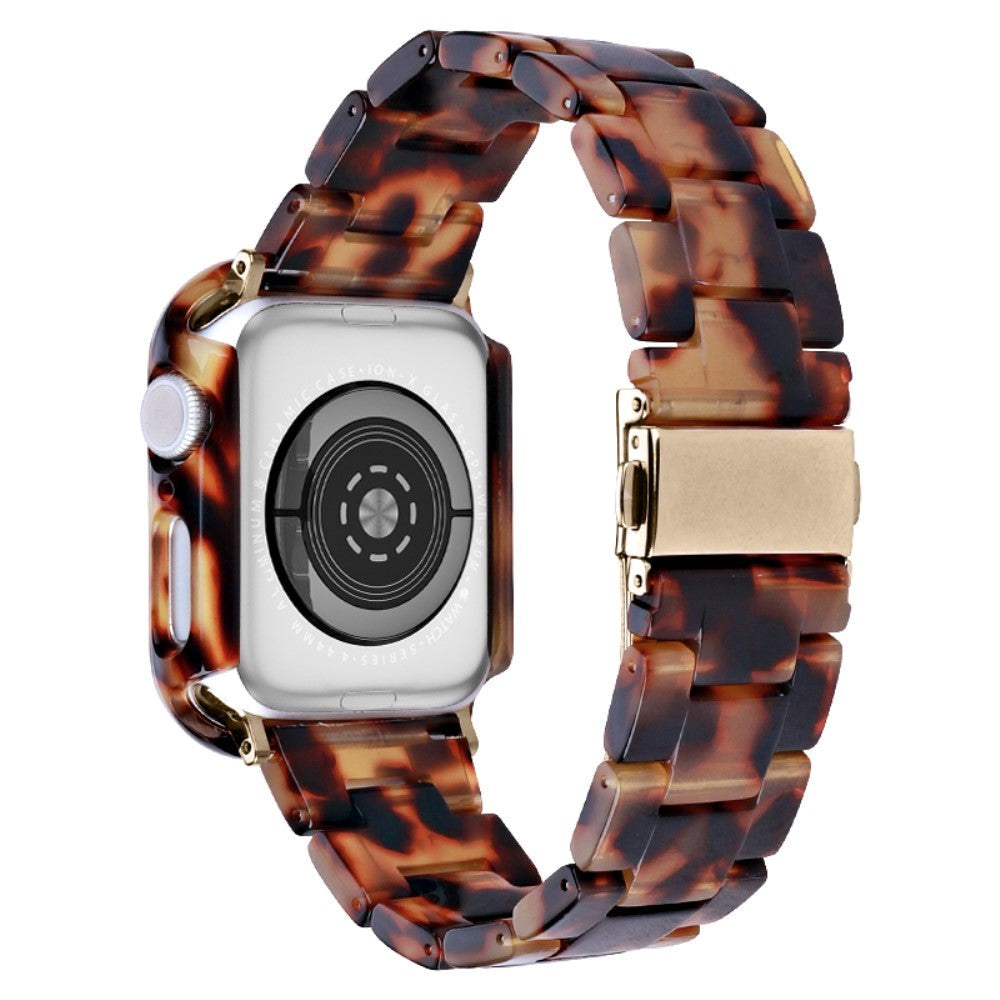 Apple Watch 9/8/7 (45mm) Resin Strap & Case - Black / Brown