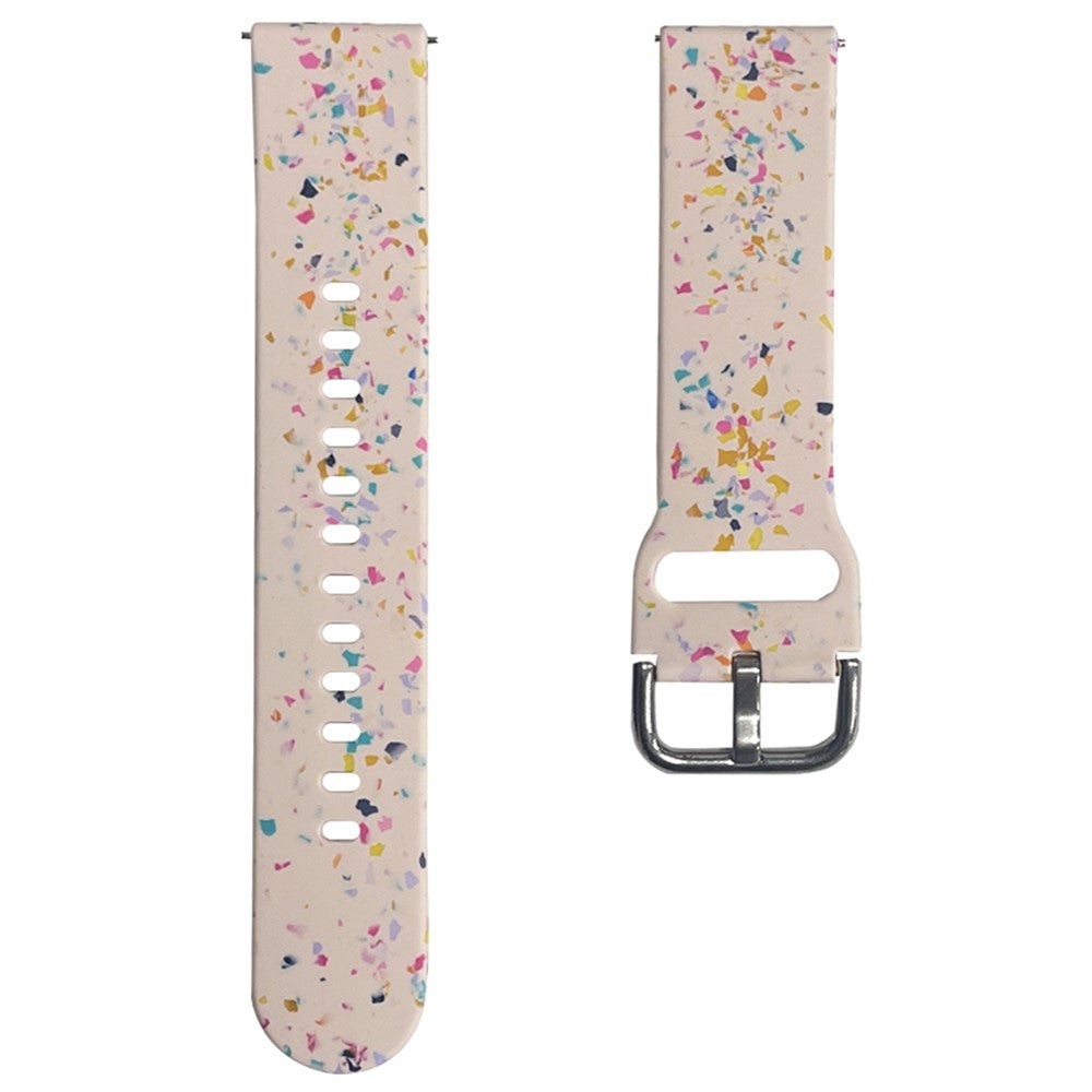 Smartwatch Silicone Universal Strap (22mm) w. Terrazzo Pattern - Pink