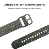 Smartwatch Silicone Universal Strap (22mm) w. Terrazzo Pattern - Green