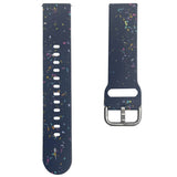 Smartwatch Silicone Universal Strap (22mm) w. Terrazzo Pattern - Dark Blue