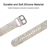 Smartwatch Silicone Universal Strap (22mm) w. Terrazzo Pattern - Transparent