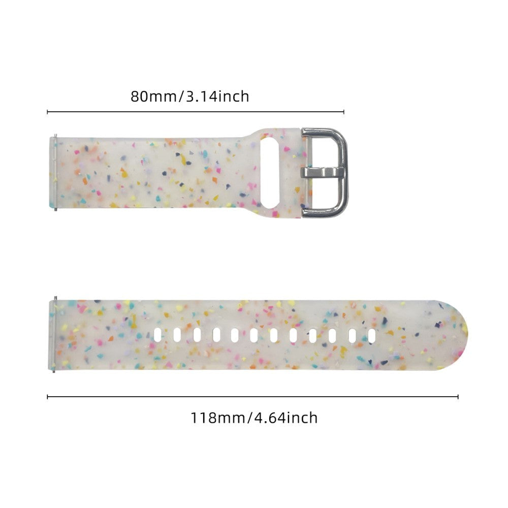 Smartwatch Silicone Universal Strap (22mm) w. Terrazzo Pattern - Transparent