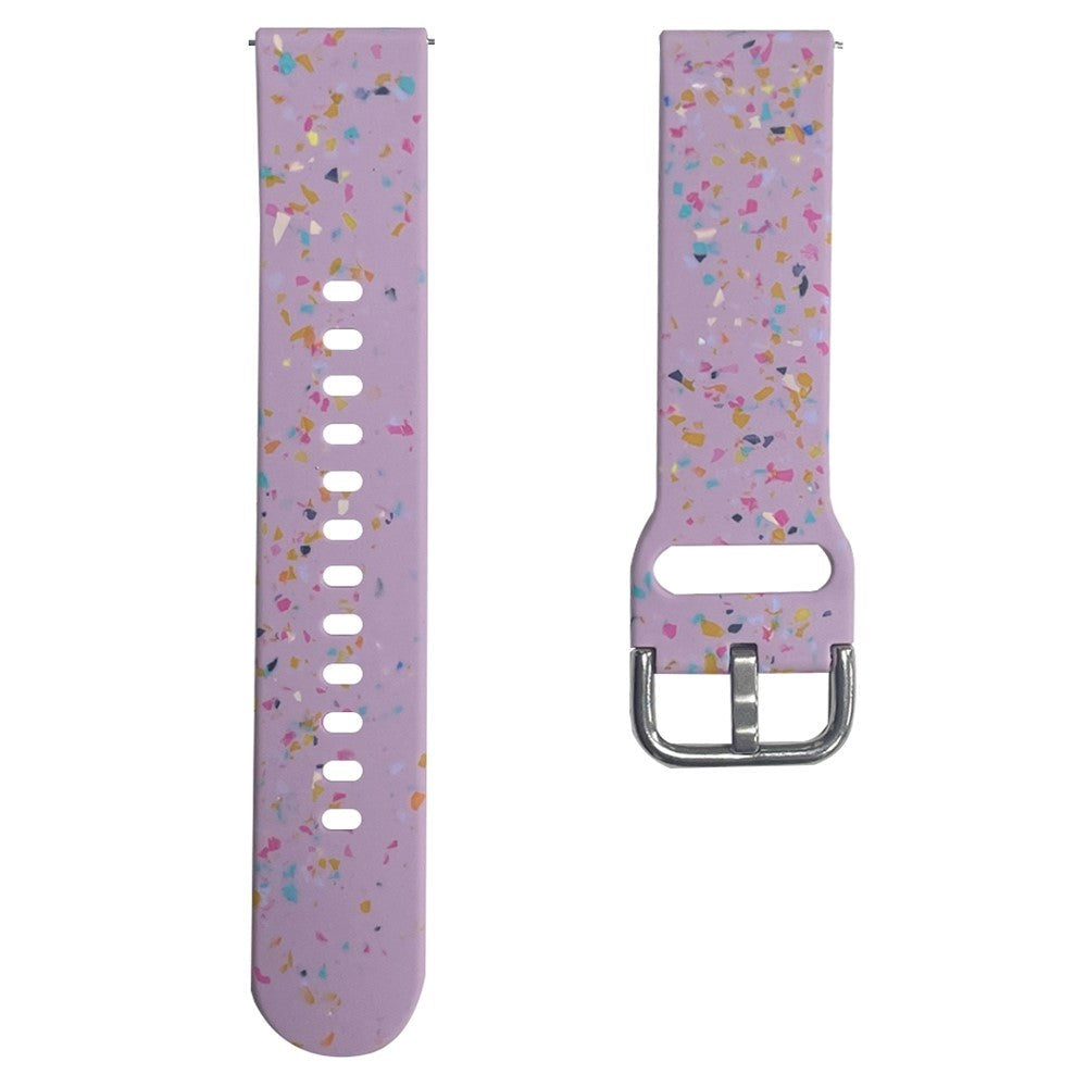 Smartwatch Silicone Universal Strap (20mm) w. Terrazzo Pattern - Purple