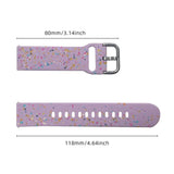 Smartwatch Silicone Universal Strap (20mm) w. Terrazzo Pattern - Purple