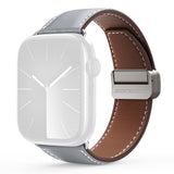 Apple Watch (38/40/SE/41/42mm) DUX DUCIS Faux Leather Watch Strap - Grey