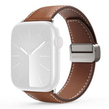 Apple Watch (42/44/SE/45/46/49mm) DUX DUCIS Faux Leather Watch Strap - Brown