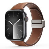 Apple Watch (42/44/SE/45/46/49mm) DUX DUCIS Faux Leather Watch Strap - Brown