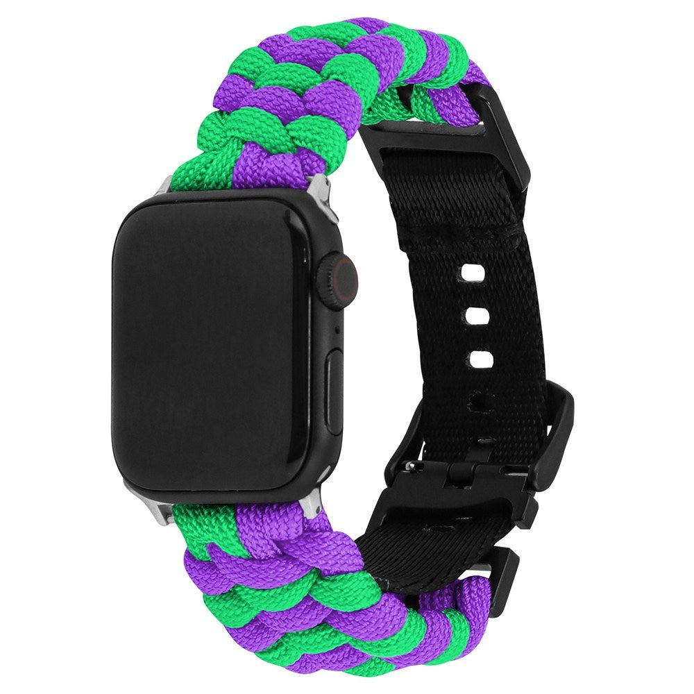 Apple Watch (38/40/SE/41/42mm) EIDERWOOD Braided Nylon Watch Strap - Purple / Green