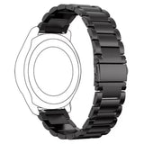 Universal 14mm Stainless Steel Smartwatch Strap - Black