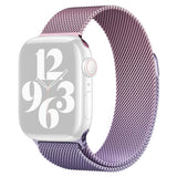 Apple Watch (38/40/SE/41/42mm) Gradient Magnetic Stainless Steel Strap - Pink / Purple