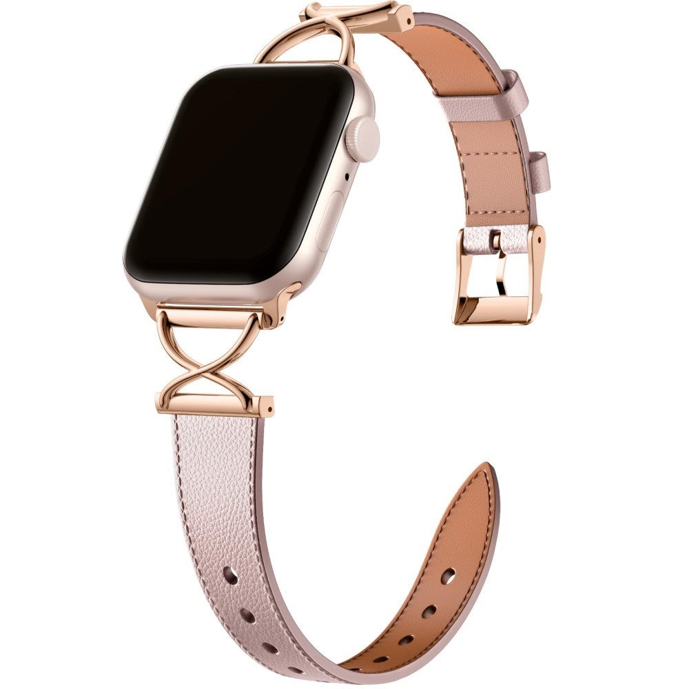 Apple Watch (38/40/SE/41/42mm) Neutral Artificial Leather Strap - Pink