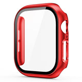 Apple Watch 10 (46mm) Hard Plastic Case with Built-in Screen Protector - Red