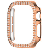 Apple Watch 10 (42mm) Plastic Case - Rose Gold / Rhinestone