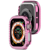 Apple Watch 10 (42mm) Plastic Case - Pink / Rhinestone