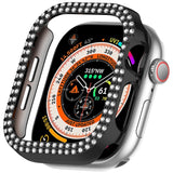 Apple Watch 10 (42mm) Plastic Case - Black / Rhinestone