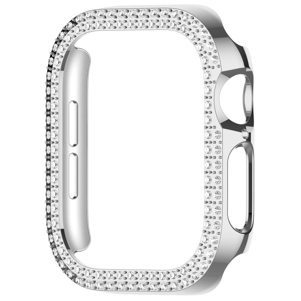 Apple Watch 10 (42mm) Plastic Case - Silver / Rhinestone