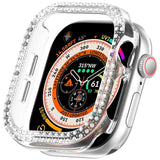 Apple Watch 10 (42mm) Plastic Case - Transparent / Rhinestone