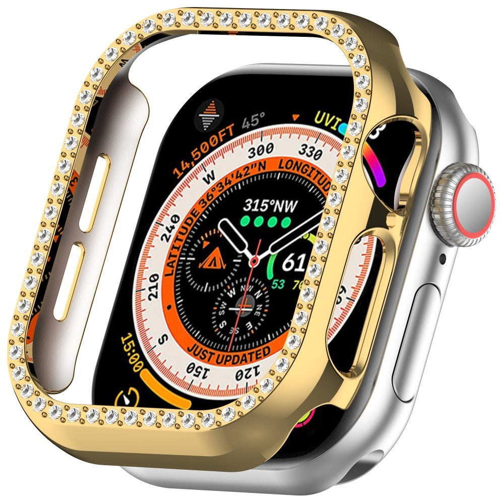 Apple Watch 10 (42mm) Hard Plastic Case - Gold / Rhinestone