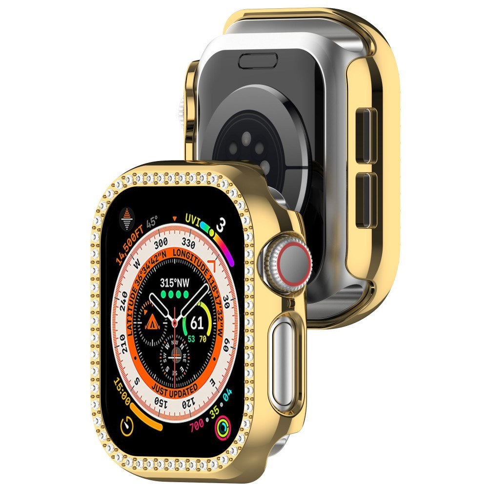 Apple Watch 10 (42mm) Hard Plastic Case - Gold / Rhinestone