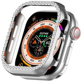 Apple Watch 10 (42mm) Hard Plastic Case - Silver / Rhinestone