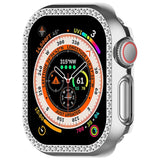 Apple Watch 10 (42mm) Hard Plastic Case - Silver / Rhinestone