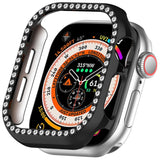 Apple Watch 10 (46mm) Hard Plastic Case - Black / Rhinestone