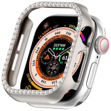 Apple Watch 10 (46mm) Hard Plastic Case - Gray / Rhinestone