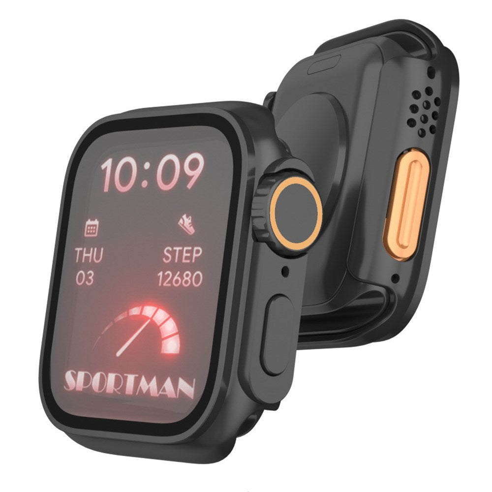 Apple Watch 11 / 10 (46mm) Hard Plastic Case with Built-In Screen Protector Glass - Grey