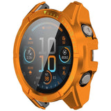 Garmin Tactix 8 AMOLED (51mm) Hard Plastic Case with Screen Protector Glass - Orange / Yellow