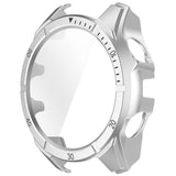 Garmin Tactix 8 AMOLED (47mm) Hard Plastic Case with Screen Protector Glass - Silver / Black