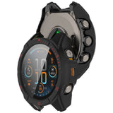 Garmin Tactix 8 AMOLED (47mm) Hard Plastic Case with Screen Protector Glass - Black / Red